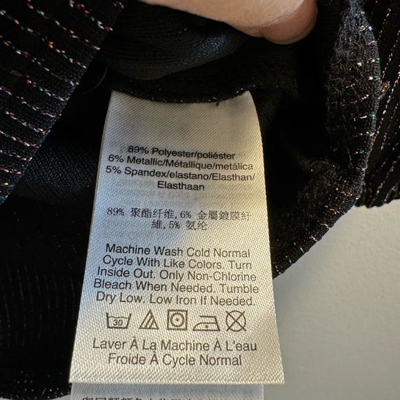 DKNY Puff-Sleeve Lurex Wrap Blouse - Picture 8 of 8